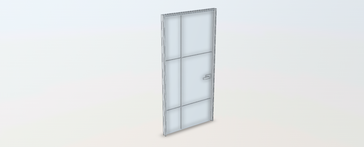 Download BIM model rfa Manhattan Up Grid 03 Henry Glass