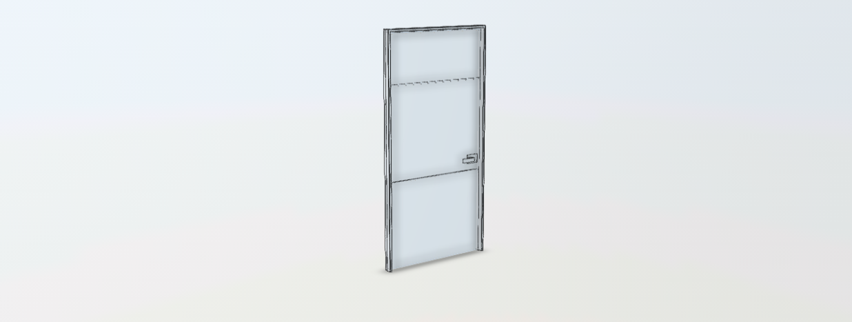 Download BIM Model rfa Manhattan Up Grid 10 Hnery Glass