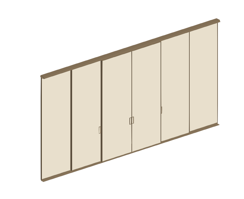 Download BIM model rfa Manhattan horizontal ceiling with 3 tracks