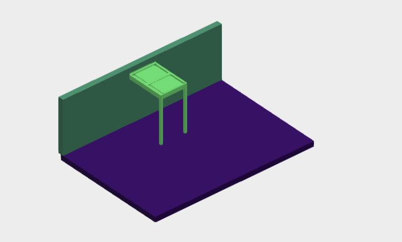 Download dwg CAD model Kedry neos Leaning against double lenght closed 