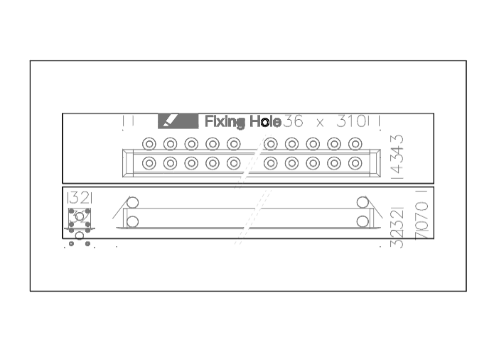 Download 2D dwg CAD Model Mini Corniche downlight 300