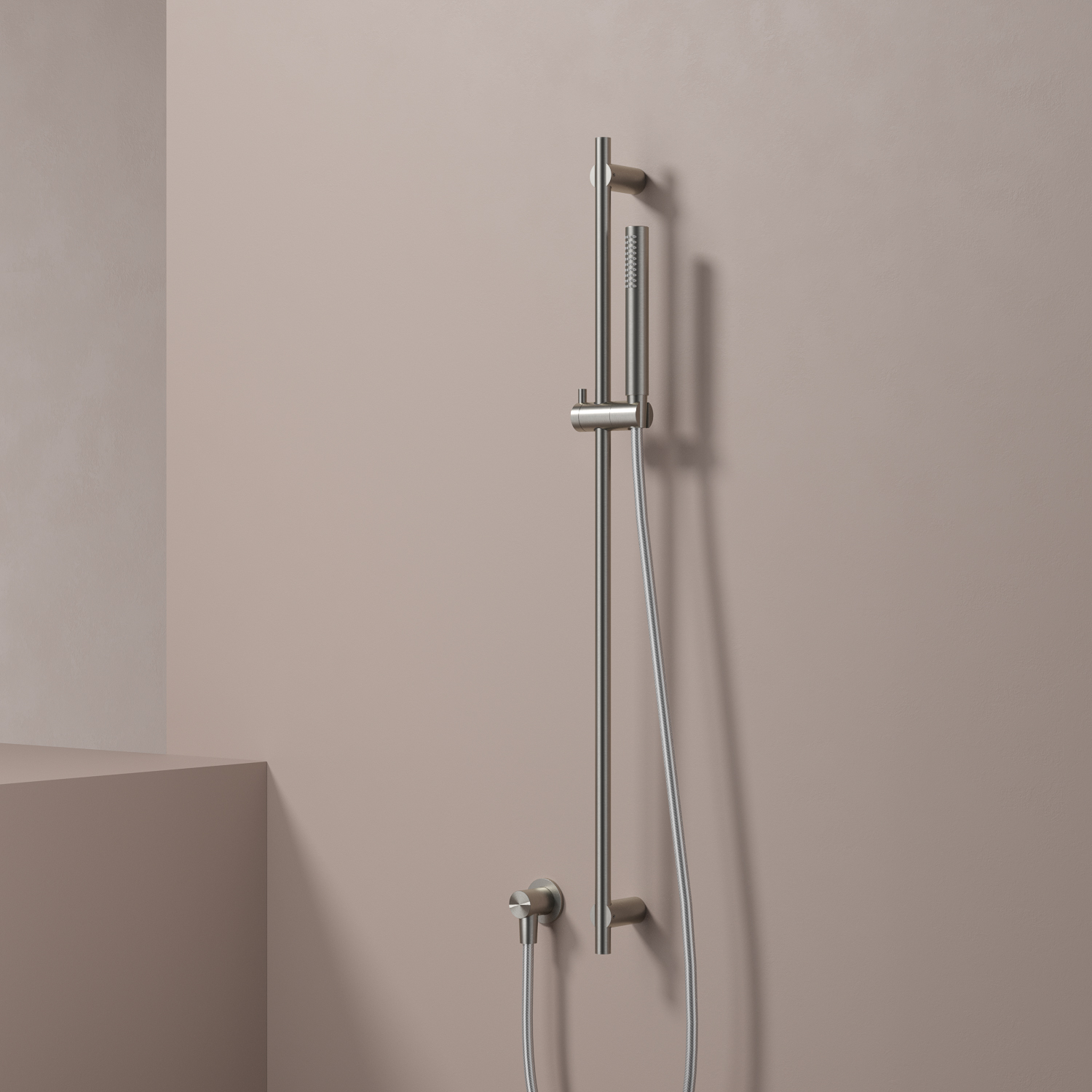 Download dwg CAD model AR318 Shower rail, flexible shower hose, PVC water inlet Hotbath
