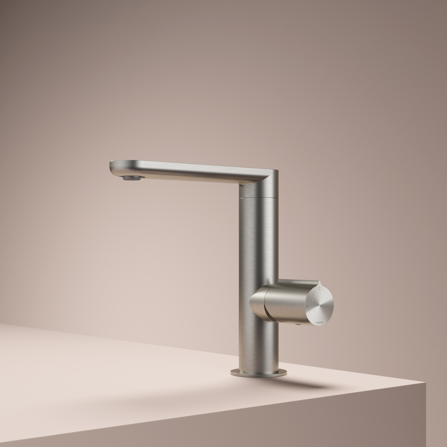 Download dwg CAD model GT004 Bathroom mixer tap with swivel spout