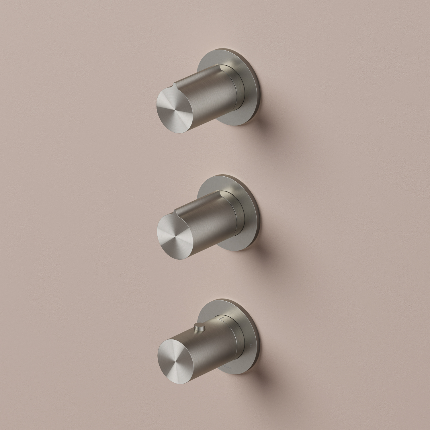 Download BIM model rfaGT7066 Concealed thermostatic shower mixer with 2 shut-off valves