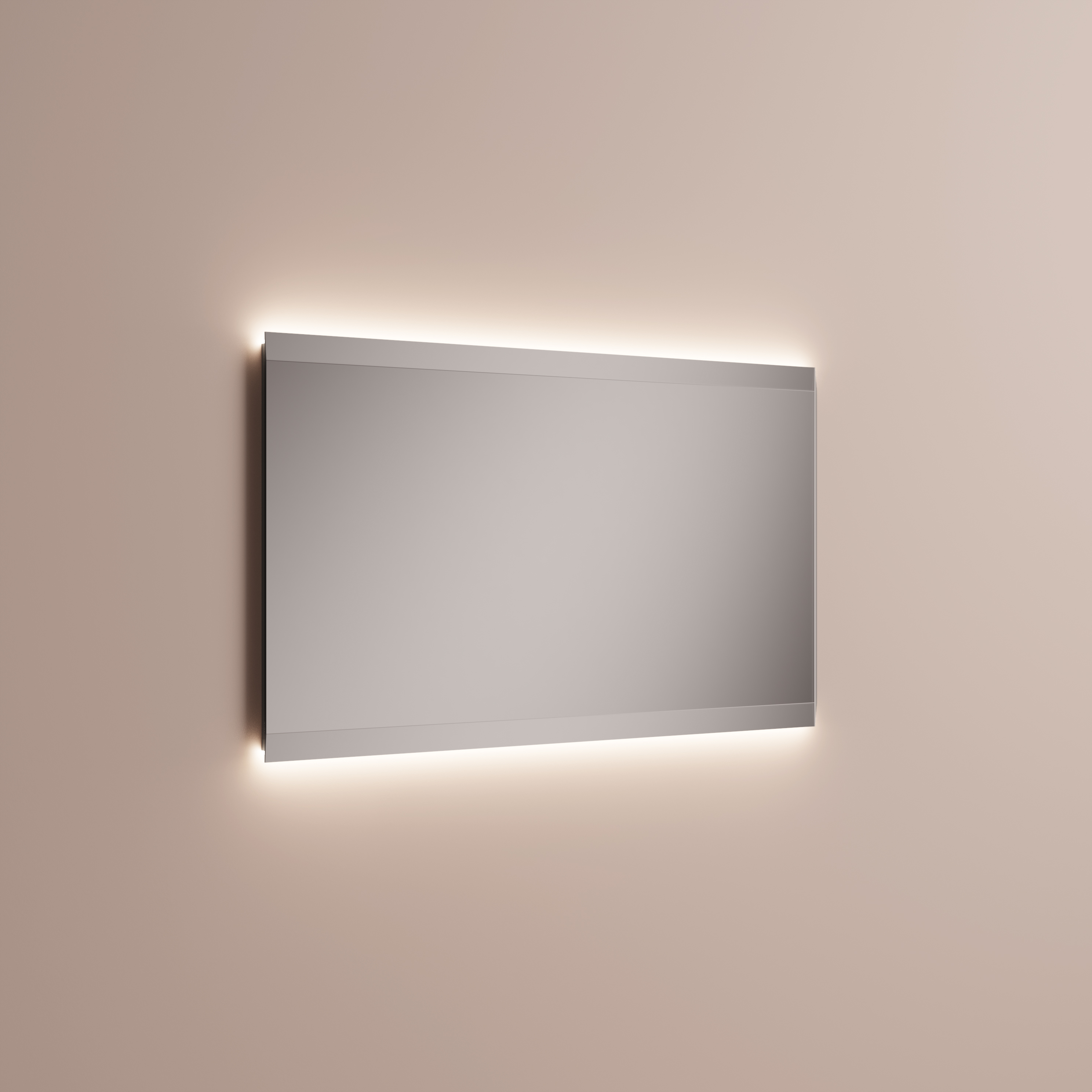 Download dwg CAD model MIR100 Rectangular mirror with bevelled edge and LED backlighting