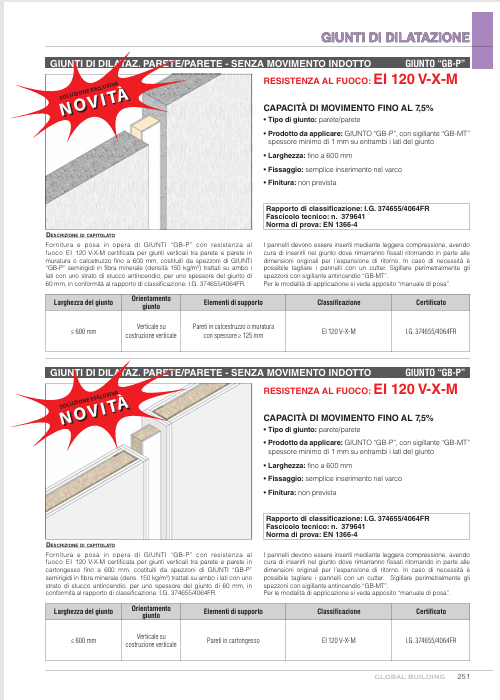 Download technical information Wall-to-Wall expansion joints without induced movement – GB-P Joint