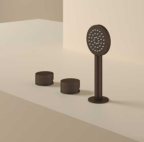 Download BIM model rfa GY075D bathroom set with 2 mixer taps and a hand shower 