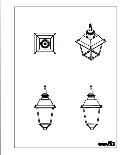 Download 2D dwg CAD model Avenida suspension 98299-99299