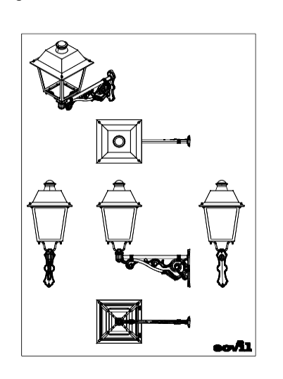 Download 2D dwg CAD model Avenue Applique 98300 2D 