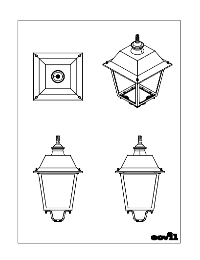 Download dwg CAD model avenue suspension 98302-99302