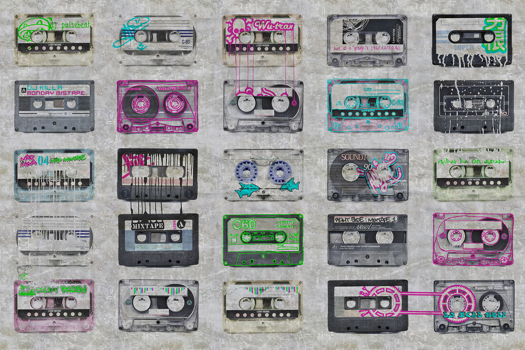 3d Textures for 3ds Max and other software - Glamora-Mixtape-GL11531A