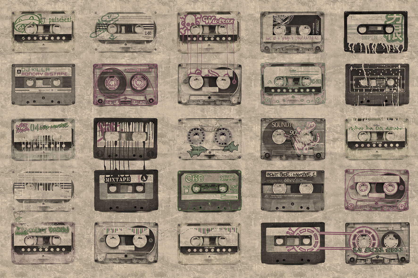3d Textures for 3ds Max and other software - Glamora-Mixtape-GL11532A