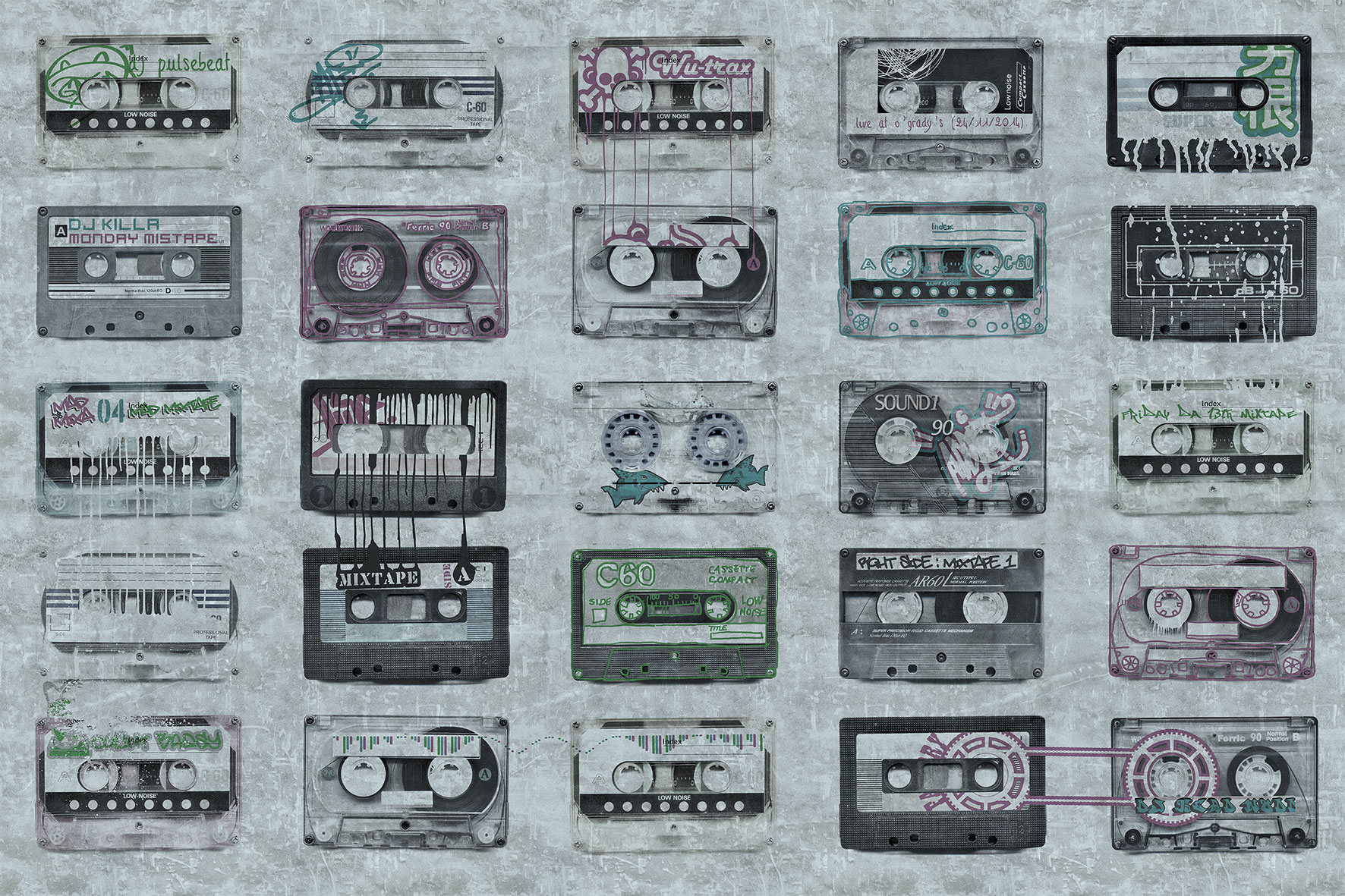 3d Textures for 3ds Max and other software - Glamora-Mixtape-GL11534A