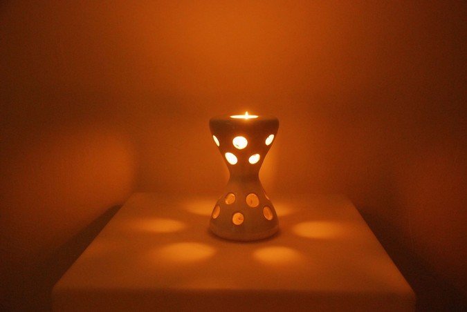 Clessidra Slowlight - Portacandele in ceramica 