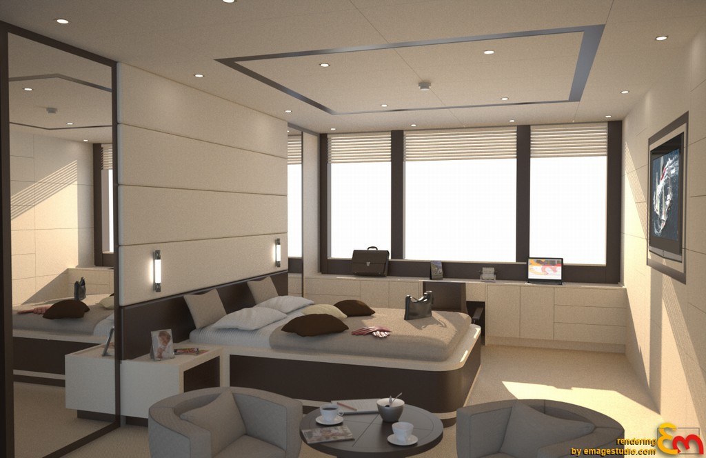 Rendering di interni imbarcazioni e yacht syncronia for Software progettazione interni 3d