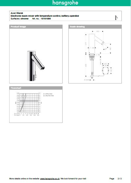Download Techincal informations Axor Starck