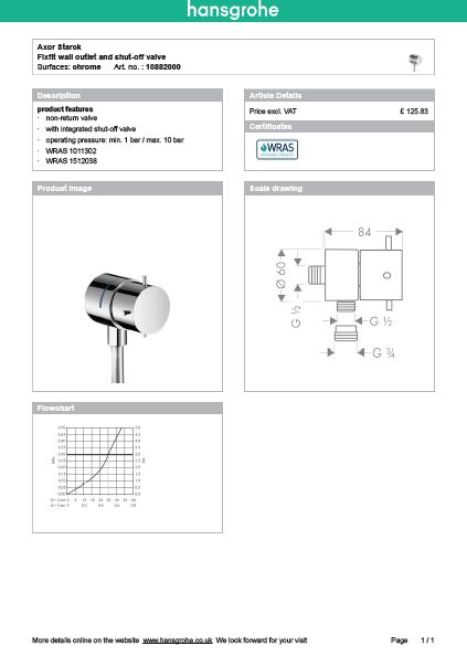 Download Techincal informations Axor Starck