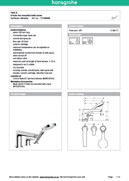 Download Techincal informations Nuovo Talis