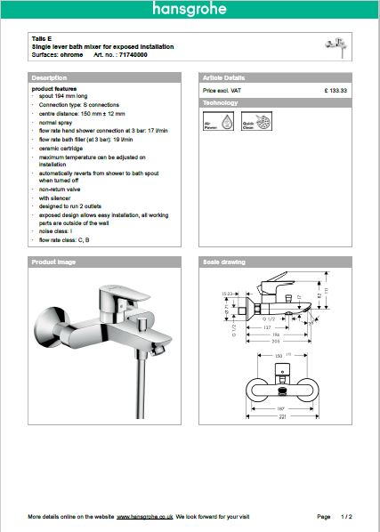 Download Techincal informations Nuovo Talis