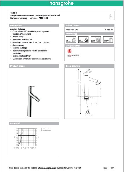 Download Techincal informations Nuovo Talis