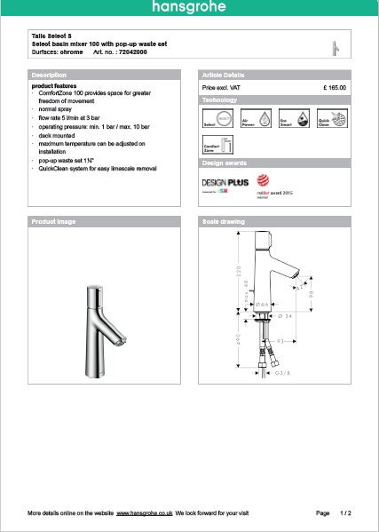 Download Techincal informations Nuovo Talis