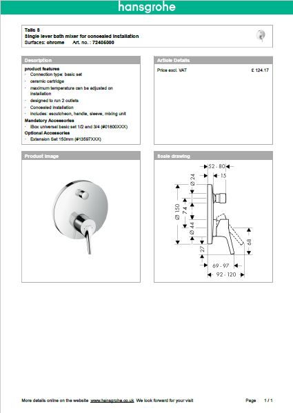 Download Techincal informations Nuovo Talis