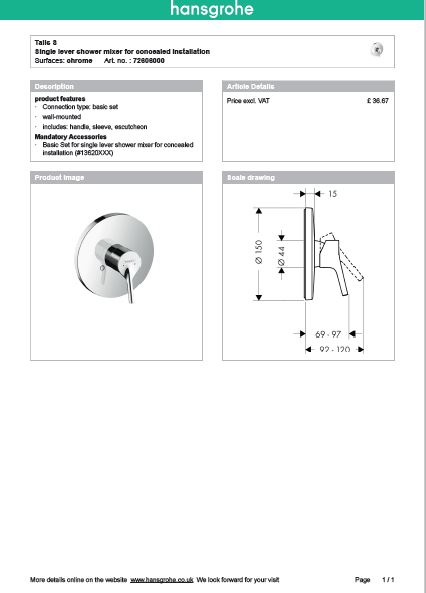 Download Techincal informations Nuovo Talis