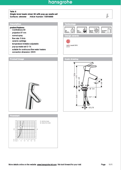 Download Techincal informations Nuovo Talis