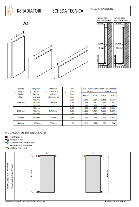 Download Techincal informations Wall