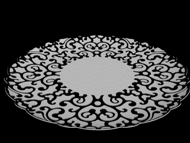 Download 3D Models Dressed, round tray MW07