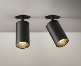 carl spotlights design mae in italy round black by panzeri lighting