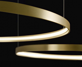 suspension lamp indoor lighting design gold panzeri made in italy