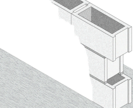 Download BIM Model F62 Paint - Wall protection in single-chamber concrete blocks thickness 125 mm