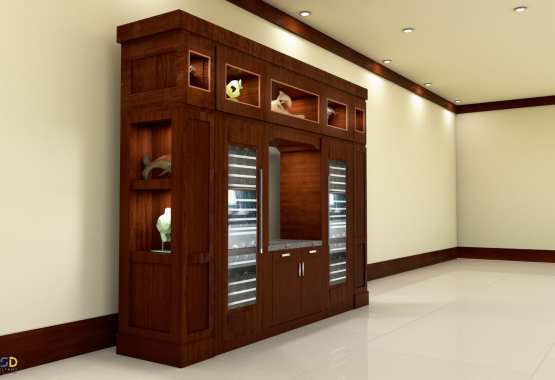 3D Rendering Services Seattle Washington Wine Cabinet Idea