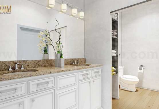 Modern Kitchen Living Room Combo & Decorative Bathroom 3D Interior Modeling Ideas by Architectural Visualisation Studio, Bangkok – Thailand