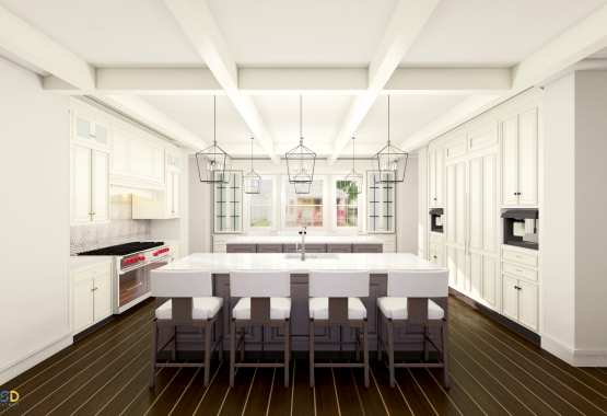 3D Rendering Services California for Amazing Kitchen Interior Design View