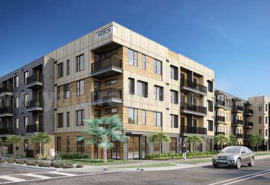 3D Exterior Rendering Services for Community Apartment by Yantram Architectural Studio, Los Angeles - USA