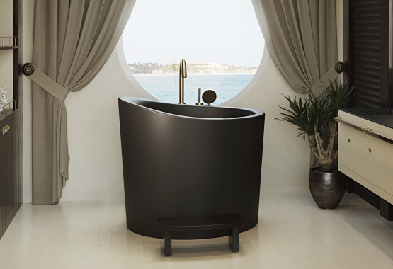 True Ofuro Mini Heated Aquatica Bath-Download BIM Objects Bathtubs