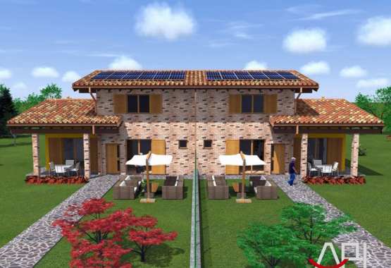 Villetta bifamiliare in bioarchitettura a Leno (BS)