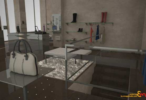 Rendering negozio Viamaestra Torino