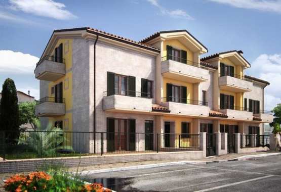 Render_ Palazzina Plurifamiliare a Chiesanuova di Treia