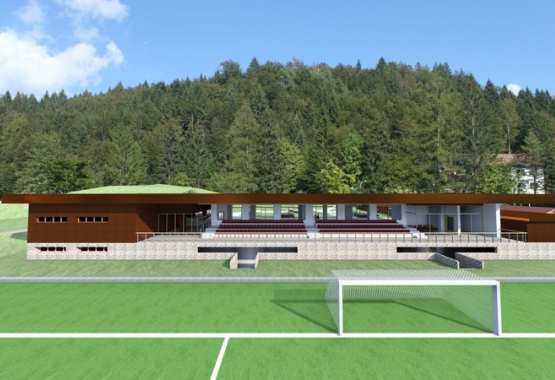 Progetto per la realizzazione di nuove strutture a servizio degli impianti sportivi con sistemazione degli esterni e ristrutturazione degli spogliatoi esistenti siti in località Moar