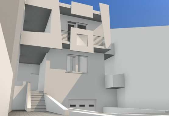 Studio di una soluzione architettonica per l'ampliamento in soprelevazione di un fabbricato a destinazione residenziale, costruito negli anni '80