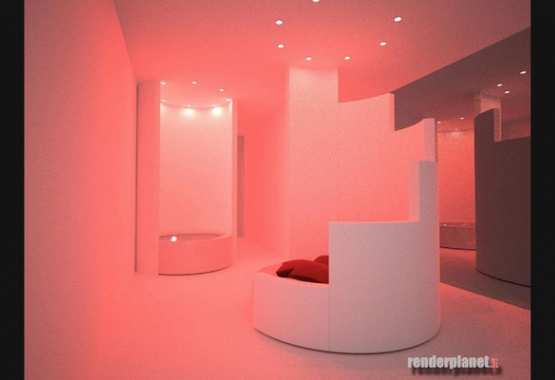 Rendering di Interni - Stanza di Motel