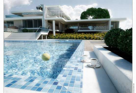villa con piscina