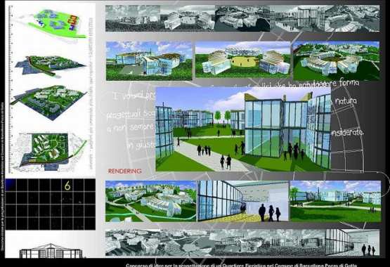Progetto selezionato - Concorso di idee per la Progettazione di un Quartiere Fieristico nel Comune di Barcellona Pozzo di Gotto (Me) - Italy