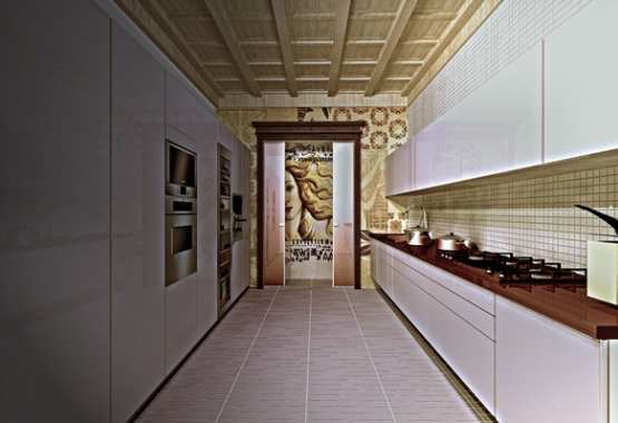 Una cucina corridoio