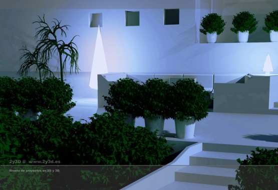 Infografía exterior de una ambientación 3D de Vivienda Unifamiliar