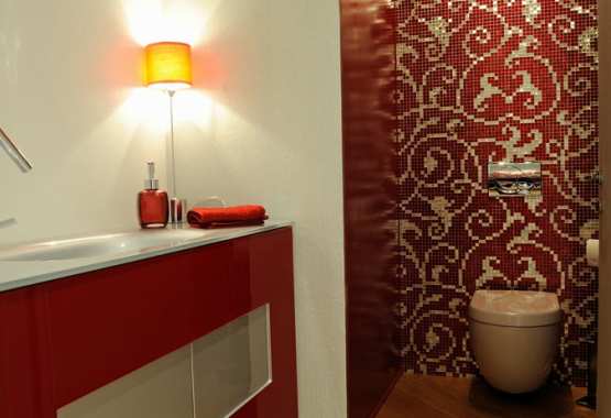  luxury spazio toilet rubino -argento-specchio
