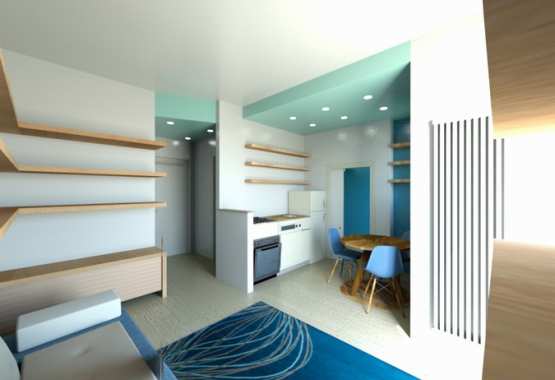 mini flat di 30 mq